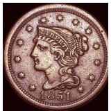 1851 Braided Hair Large Cent CLOSELY UNCIRCULATED