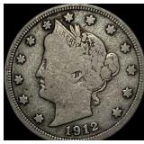 1912-S Liberty Head Nickel LIGHTLY CIRCULATED