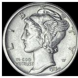 1934-D FB Mercury Dime CHOICE BU