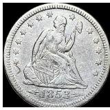 1853 Arrows/Rays Seated Liberty Quarter CLOSELY U