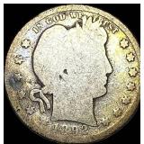 1892-S Silver Barber Quarter NICELY CIRCULATED