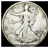 1916-D Walking Liberty Half Dollar NICELY CIRCULA