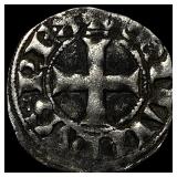 1297-1301AD Frankish Greece Crusader SIlver Deneir