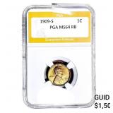 1909-S Wheat Cent PGA MS64 RB