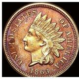 1863 Bronze Indian Head Cent NEARLY UNCIRCULATED