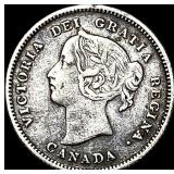 1900 Canada Silver 5 Cents NEARLY UNCIRCULATED