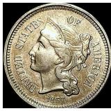 1867 Nickel Three-Cent Piece CLOSELY UNCIRCULATED