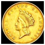 1855 Rare Gold Dollar CLOSELY UNCIRCULATED