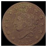 1822 Coronet Head Large Cent CLOSELY UNCIRCULATED
