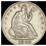 1848-O Silver Half Dollar (Seated Liberty) CLOSELY