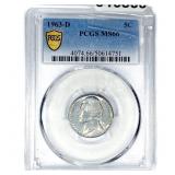 1963-D Jefferson Nickel PCGS MS66