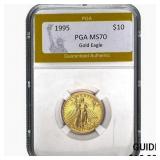 1995 $10 American Gold Eagle PGA MS70