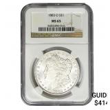 1883-O Morgan Silver Dollar NGC MS65
