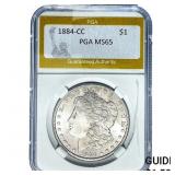 1884-CC Morgan Silver Dollar PGA MS65