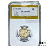 1928-S Buffalo Nickel PGA MS63
