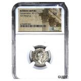 Roman Commodus, AD 177-192 Silver Denarius NGC VF