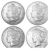 1880-1923 [4] Silver Dollar Lot