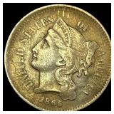1865 Nickel Three-Cent Piece CLOSELY UNCIRCULATED