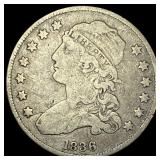 1836 Capped Bust Silver Quarter NICELY CIRCULATED