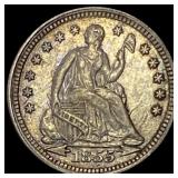 1855 Seated Liberty Half Dime NEARLY  UNCIRCULATE