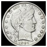 1901 Barber Half Dollar CHOICE AU