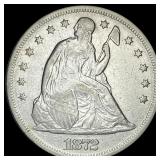 1872 Seated Liberty Dollar NEARLY UNCIRCULATED