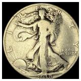 1938-D Silver Walking Liberty Half Dollar NICELY C