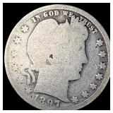 1897 Barber Silver Quarter NICELY CIRCULATED