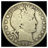1914 Barber Half Dollar NICELY CIRCULATED