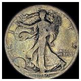 1919-D Silver Walking Liberty Half Dollar LIGHTLY