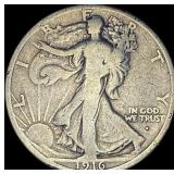 1916-S Walking Liberty Half Dollar NICELY  CIRCUL