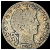 1904-S Silver Barber Half Dollar NICELY  CIRCULAT
