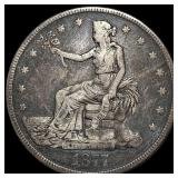 1877 Silver Trade Dollar LIGHTLY CIRCULATED