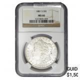 1881 Morgan Silver Dollar NGC MS66