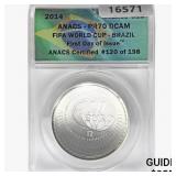 2014 France ¬10 Fifa World Cup ANACS PR70 DCAM