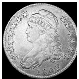 1809 Capped Bust Half Dollar NEARLY UNCIRCULATED