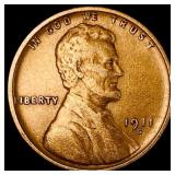 1911-S Lincoln Wheat Cent NEARLY UNCIRCULATED