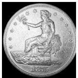 1875-S Silver Trade Dollar CHOICE AU
