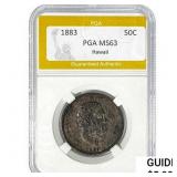 1883 Kingdom of Hawaii Half Dollar PGA MS63