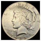 1935 Silver Peace Dollar CLOSELY UNCIRCULATED