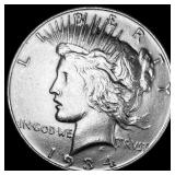 1934 Silver Peace Dollar CLOSELY UNCIRCULATED