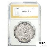 1901 Morgan Silver Dollar PGA XF45