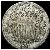 1874 Shield Nickel NICELY CIRCULATED