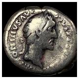 Roman Ant. Pius 138-161 AD Silver Denarius NEARLY