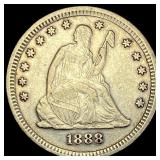 1888-S Silver Quarter Dollar CLOSELY UNCIRCULATED