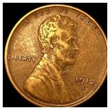 1912-S Bronze Lincoln Wheat Cent NEARLY UNCIRCULAT