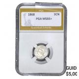 1868 Nickel Three Cent PGA MS66+