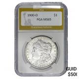 1900-O Morgan Silver Dollar PGA MS65