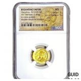Byzantine Heraclius 610-641 AD Gold Tremissis NGC