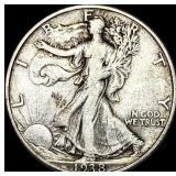 1938-D Walking Liberty Half Dollar LIGHTLY  CIRCU